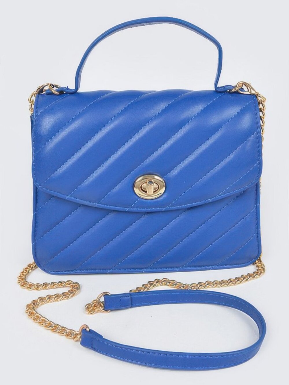 Quilted Top Handle Flap Bag